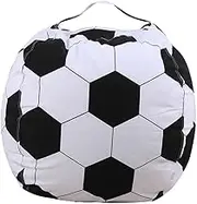 CRILSTYLEO Soccer Bean Bag for Boys and Girls Plush Toy Storage Stuffed Animal Holder Bean Bag Chair Couch Accessory