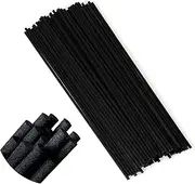 Zhooooonglf 50 Pcs 23cm x 3mm Black Fibre Reed Rattan Wood Reed Diffuser Sticks Essential Oil Aroma Replacement Aroma Reed