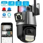 Dual Lens WiFi IP Security Camera HD 8MP Wireless Outdoor CCTV PTZ Home IR Cam