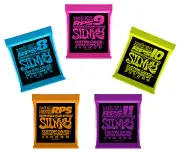 Ernie Ball Electric Guitar RPS Reinforced Plain Strings Extra Super Slinky Pack