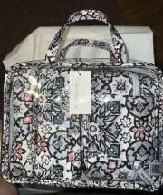 Vera Bradley 4 Piece Cosmetic Organizer Lisbon Medallion 22032-V76 New w Tag