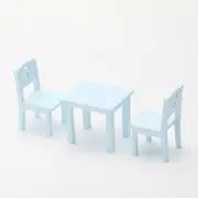 3-piece children's table and chair simulator furniture Blue