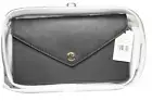 MICHAEL KORS JET SET TRAVEL FLAP POCKET ENVELOPE CROSSBODY LEATHER BLACK