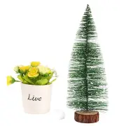NNEOBA Mini Snow Fir Christmas Tree with Ornaments