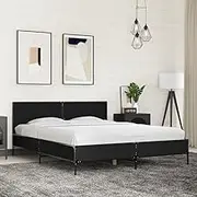 Bed Furniture Bed Frame Without Mattress Black 150x200 cm