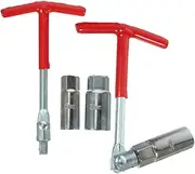 ETHZZLE 2pcs Universal Wrench Torque Pump Plug Wrench Tap Spanner Drill Chuck Car Tool Kit Removable Boot Adjustable Spanner Vice Gauge Drive Hooks Swivel Spark Wrench Spring Steel
