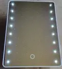 NEW SHARPER IMAGE Large Touch Button LED Lighted Mirror Hanging Easel Back NIB
