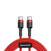 Red Baseus 60W USB C to Type C Charger Cable PD Fast Charge Lead For Samsung Huawei