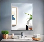 Bathroom Wall Mirror, 33"H x 25"W Modern mirror for Living Room, Vanity Slim