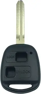 Keyless Entry Key Fob Case Shell Fit For Toyota Corolla Camry Prado Land Cruiser/FJ Cruiser Remote Key Fob Blank Housing Cover No Chip (2 Button)