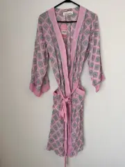 Peter Alexander Pink Printed Summer Robe Size S