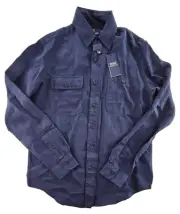 NWT Polo by Ralph Lauren - Linen and Silk Work Shirt - Navy Small MSRP $228