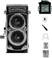 CHUZHAO Retro Mini Digital Camera-4K Autofocus Twin-Lens Vintage Camera