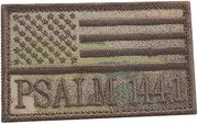 [LEGEEON] Multicam Psalm 144:1 2x3.25 Christian Morale OCP USA Tactical Touch Fastener Cap Patch