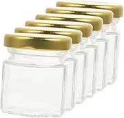 CONGARTENO 6Pcs Transparent Glass Jam Bottles Honey Jars with Lids for Safe Food Storage for Honey Syrup and Jam and Practical Design