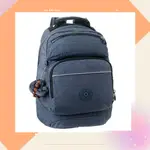 KIPLING 牛仔藍側拉鍊大口袋後背包-ICHIWA S