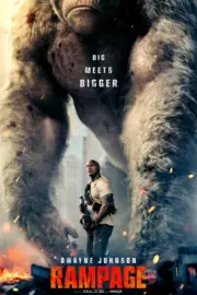 Rampage Dwayne Johnson 2018 Gorilla Wolf Crocodile Movie Art Home - POSTER 20x30