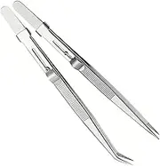GLEAVI 2pcs Jewelry Diamond Tweezers Jewelry Grabber Tool Hobby Tweezers Laundry Hooks Clip Stainless Steel Eyebrow Clip Nail Decorating Tools Stainless Steel Silver