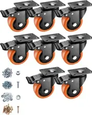 Castor Wheels 75mm, 3 inch Castors Wheels Sets 8, Castor Wheels Heavy Duty - ASR