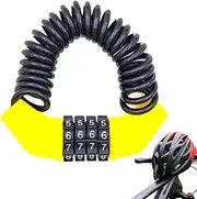 [Generic] Helmets Lock,Retractable Lock Cable Lock - Scooter Chain Lock, Cable Locks, 4-Digital Safety Code Wheel Lock for Strollers