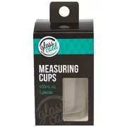 Glass Coat Plastic Measuring Cups 100mL 5 Pack