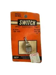 Workman 34-903 DPDT Subminiature Toggle Switch 6Amp 125 Vac 1/4” Mounting Hole
