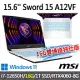 msi微星 Sword 15 A12VF-1619TW 15.6吋電競筆電(i7-12650H/8G+8G/1T SSD/RTX4060/W11/2 年保)