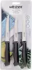 Wiltshire Laser Steak Knife Box, 6 Piece, Kitchen Knife Set, Silver & Black