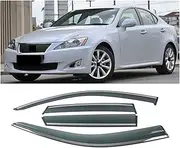 Car Window Shade Visor Shield Shelter Protector Cover Frame Sticker Compatible with Lexus is IS200 IS250 IS300 350 XE30 2005-2019(Compatible with is XE30 13-19)