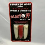 Bob Gamble’s Blast Off Golf Tee ~ Vintage Plastic USGA ~ Three Pack Made In USA