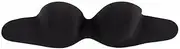 [Generic] Backless Stick On Bra - Black Invisible Supportive Boobs Side Tabs