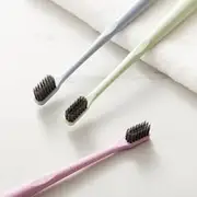 20X ECO Soft Wheat Straw Tooth Cleaner Bamboo Charcoal Adults