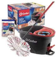 O-cedar Easy Wring Rinse Deep Clean Microfiber Spin Mop Head and Bucket System
