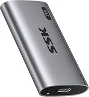 SSK 2TB External SSD Hard Drive, Portable SSD up to 550 MB/s Fast External SSD USB 3.2 Gen2 USB C SSD for iPhone 15/Pro, Windows, Mac, Android with LED Light, Trim, Smart Supports