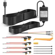 Type-C USB C Port Dash Cam Hardwire Kit, 3-Lead Acc Hard Wire Kit for Dash Ca...