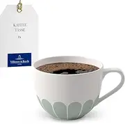 [Villeroy & Boch] Fleur Vert Coffee Cup, Green, Dishwasher Safe, Microwave Safe, Cup for Coffee or Tea, Coffee Mug, Floral Pattern, Capuccino Cup, Tea Cup, Premium Porcelain