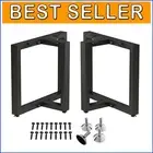 Modern Black Metal Table Legs with Anti-Slip Pads - Perfect for DIY Furniture