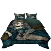 Rococo Portrait Princess with a Himalayan Cat Coverlet