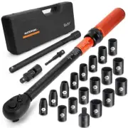 Drive Torque Wrench Set 22PCS, 10 22pcs 10-160 ft.lb (10-227 nm) 1/2-Inch