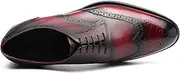 [Generic] Oxford for Men Formal Shoes Hand Made Dress Italian Genuien Grain Leather Luxury Custom Brogue Wingtips Round Toe Lace Up Men's Leather Shoes