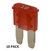 10 PACK - MICRO 2 BLADE FUSES - 10 AMP AUTOMOTIVE ULTRA MINI FUSES #ATRM10-10PK