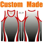 Custom Gradient Colour Athletic Singlets Mens Ladies Kids Running Tank Top 22