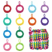 192 Pcs Potholder Loom Refill Loops, Elastic Potholder Weaving Loops, 12 Colors