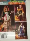 Simplicity Halloween Costume 0808 Gypsy Wench Fortune Teller Steam Punk Turbane