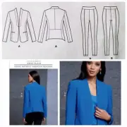 Vogue Sewing Pattern V1606 Jacket Shaped Hemline, Close Fitting Pants 6-14