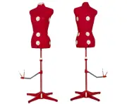 JKCrafts Adjustable Dress Form Mannequin - Size 8-14 Red, Female, 8 Parts 13 Dials - Sewing Mannequin - Dressmaker Mannequin Dummy Model - Dress Forms for