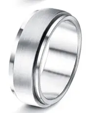 Stainless Steel Spinner Ring Size 12 Unisex Stress Relieving New 2542