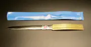J.A. HENCKELS Vintage Letter Opener Gold Plated Handle Made In Solingen Germany