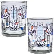 Frank Lloyd Wright DOF Double Old Fashioned Glass 14-Ounce Gift Boxed Set of
