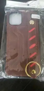 Leather Case for iPhone 12 proMax Bumper Cover with Card Pocket Wallet Case